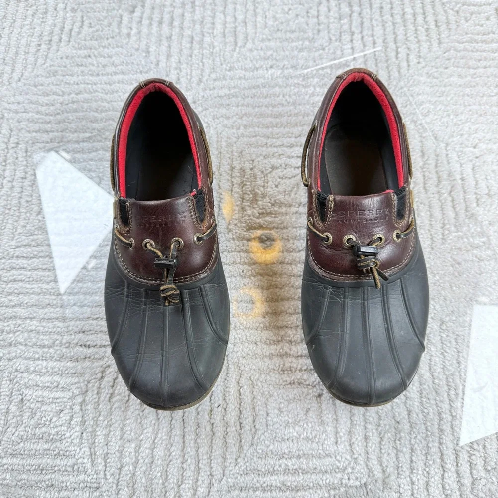 Sperry Duck Shoes Mens 10.5 Waterproof Slip On Rain Loafers Preppy Coastal Gorp